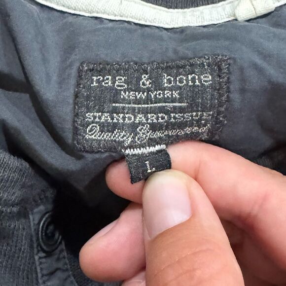 Rag & Bone Classic Flame Henley Top Long Sleeve Men’s Large - Picture 4 of 4